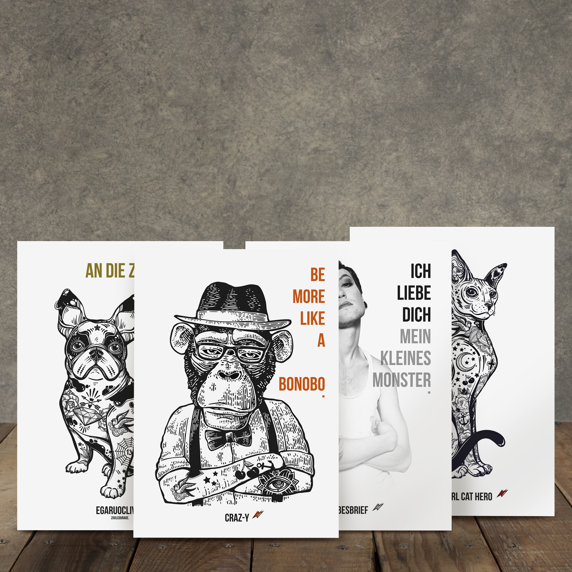 POSTKARTEN BUNDLE, 4er SET