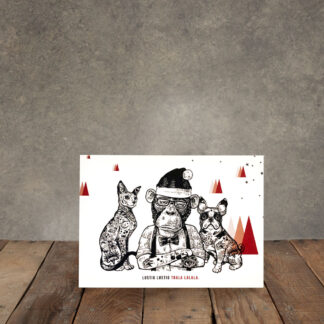 POSTKARTE WEIHNACHTEN "Lustig Lustig.."