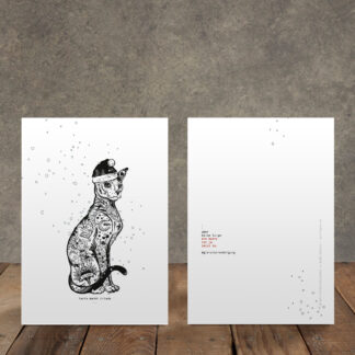 POSTKARTE WEIHNACHTEN "KATZE"